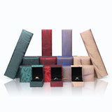 Silk Brocade Jewelry Gift Boxes in 4 Colors - Portable Pendent Ring Packaging