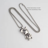 Titanium Steel Doll Robot Pendant Necklace for Men and Women