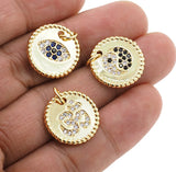 Evil Eyes/Eight Trigrams Array Necklace Pendant Colorful Zircon Charm