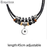 Bohemian National Ginger Snap Button Necklace