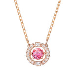 Crystal Beating Heart Necklace Austrian Element Crystal Collarbone Chain