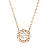 Crystal Beating Heart Necklace Austrian Element Crystal Collarbone Chain