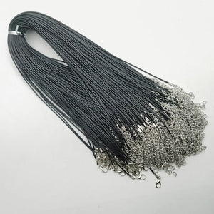 Mixed Wax Rope Lobster Clasp Necklace Lanyard Jewelry Pendant Cords 100pc