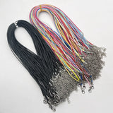 Mixed Wax Rope Lobster Clasp Necklace Lanyard Jewelry Pendant Cords 100pc