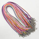 Mixed Wax Rope Lobster Clasp Necklace Lanyard Jewelry Pendant Cords 100pc