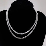 Rhinestone Men's Hip Hop Necklace Ice Tennis Chain Women's Necklace