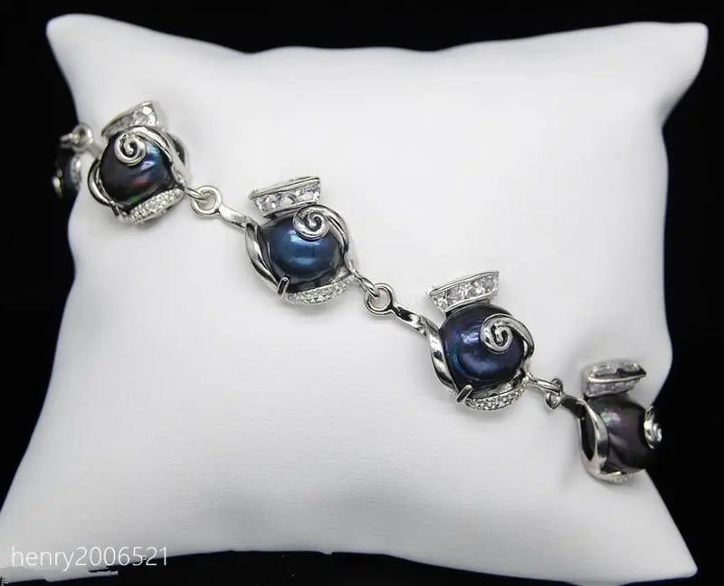 Natural Freshwater Baroque Pearl Bracelet Bangle