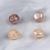Carved Freshwater Rose Pearl Beads 10-11mm for DIY Jewelry Making
