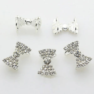 10pcs 18mm*12mm Rhinestone Button Slider for Wedding Clothing
