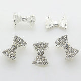 10pcs 18mm*12mm Rhinestone Button Slider for Wedding Clothing