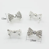 10pcs 18mm*12mm Rhinestone Button Slider for Wedding Clothing