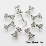10pcs 18mm*12mm Rhinestone Button Slider for Wedding Clothing