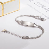 925 Silver Cuban Chain Bracelet for Baby, Men, Women
