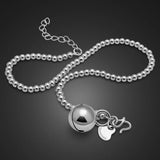 925 Sterling Silver Bells Anklets Beach Foot Beads Anklets Bohemia Bracelet