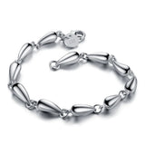 925 Silver Bracelet Woman Geometric Droplet Cuff Bangle Jewelry