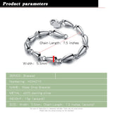 925 Silver Bracelet Woman Geometric Droplet Cuff Bangle Jewelry