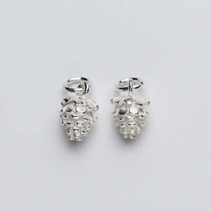 925 Silver Pinecone Charms Pendants 12x8mm DIY Necklace Earrings Jewelry