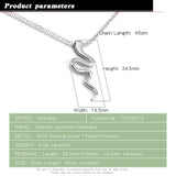 925 Silver Snake Necklace Women Pendant Choker Jewelry Gift