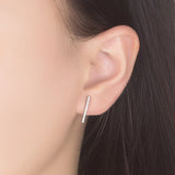 925 Silver T Bar Earrings For Women Ear Studs Fine Jewelry Gift