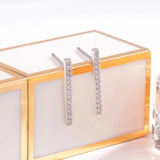 925 Silver T Bar Earrings For Women Ear Studs Fine Jewelry Gift