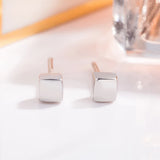 925 Sterling Silver Square Bar Earrings for Women