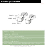 925 Sterling Silver Square Bar Earrings for Women