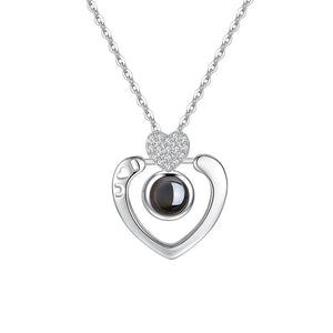 100 Languages I Love You Projection Couple Pendant Necklace