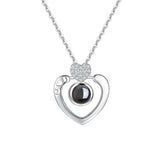 100 Languages I Love You Projection Couple Pendant Necklace