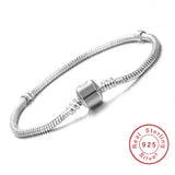 925 Sterling Silver Charm Bracelet Women DIY Beads Jewelry