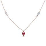925 Sterling Silver Enamel Red Fish Pendant Necklace Women Party Fine Jewelry