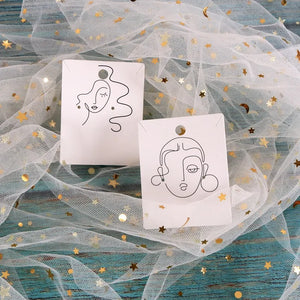 100Pcs Women Earring Display Card Necklace Jewelry Paper Tag Holders