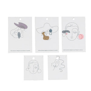 100Pcs Women Pattern Earring Card Necklace Jewelry Packing Tag Holders