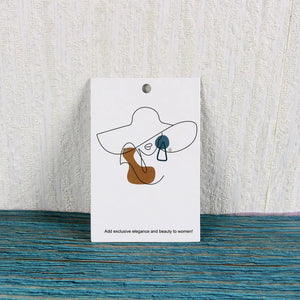 100Pcs Women Earring Display Card Jewelry Packing Paper Tag Holders