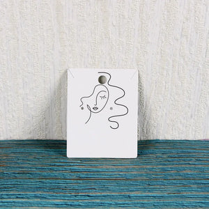 100Pcs Women Earring Display Card Necklace Jewelry Paper Card