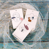 100Pcs Women Earring Display Card Necklace Jewelry Paper Card