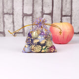 100pcs Mixed Rose Christmas Wedding Organza Gift Bags 9x12cm