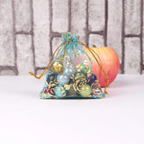 100pcs Mixed Rose Christmas Wedding Organza Gift Bags 9x12cm