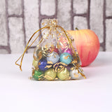 100pcs Mixed Rose Christmas Wedding Organza Gift Bags 9x12cm