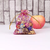 100pcs Mixed Rose Christmas Wedding Organza Gift Bags 9x12cm
