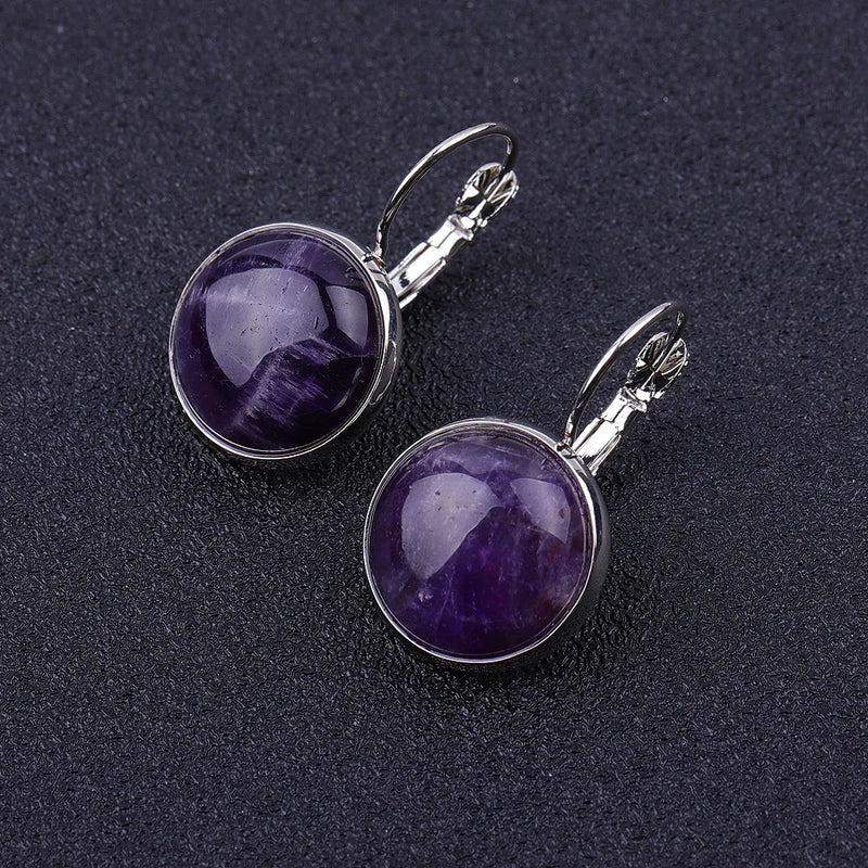 Natural Stone Ear Clip Earrings for Women Jewelry