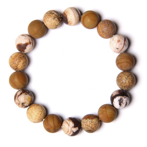 Mixed Natural Stone Bead Bracelet Agate Streche Men Women Jewelry