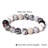 Mixed Natural Stone Bead Bracelet Agate Streche Men Women Jewelry