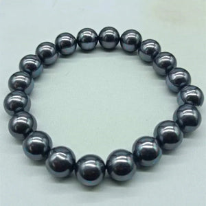 10mm Rainbow Shell Pearl Stretch Bracelet 7.5in Women's Jewelry