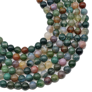 10mm Agate Stone Beads 60Pcs Jewelry Making Charm Necklace Bracelet Earring