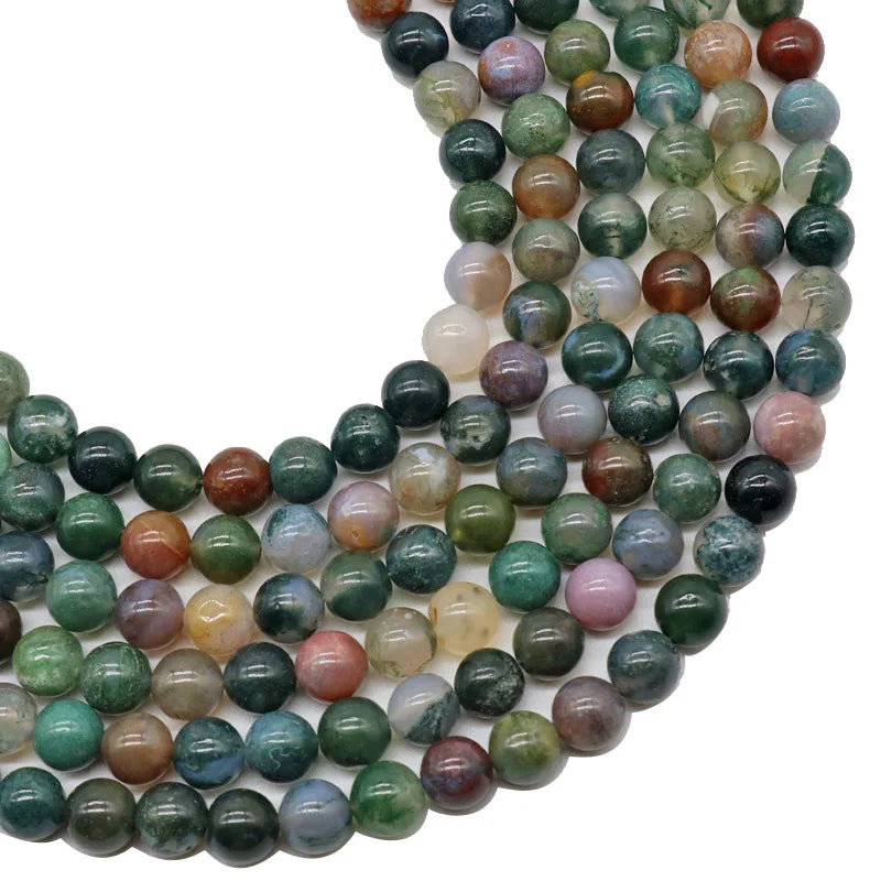 10mm Agate Stone Beads 60Pcs Jewelry Making Charm Necklace Bracelet Earring