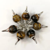 Natural Tiger Eye Reiki Dowsing Pendulum Charm Pendant