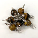 Natural Tiger Eye Reiki Dowsing Pendulum Charm Pendant