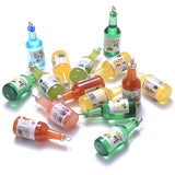 10pcs Cartoon Drink Bottle Acrylic Pendants For DIY Necklace Bracelet