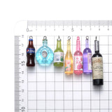 10pcs Cartoon Drink Bottle Acrylic Pendants For DIY Necklace Bracelet
