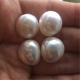 11-12mm Baroque Pearl Earrings 18k Ear Stud Gift Flawless Aurora